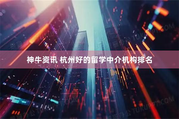 神牛资讯 杭州好的留学中介机构排名